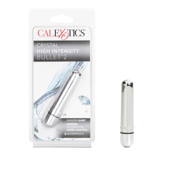 CalExotics Crystal High Intensiy Bullet 2 Vibrator Silver | Female Sex Toys