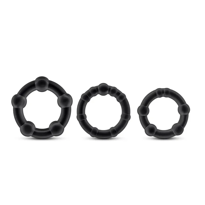 Eden Male Sex Toys Eden Soft Super Stretchy Black Cock Ring Set of 3