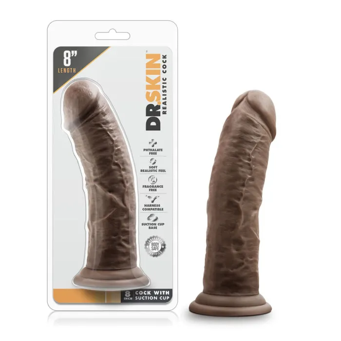 Female Sex Toys | Blush Novelties Dr. Skin - 8 Inch Cock With Suction Cup - Chocolate Female Sex Toys | Blush Novelties Dr. Skin - 8 Inch Cock With Suction Cup - Chocolate