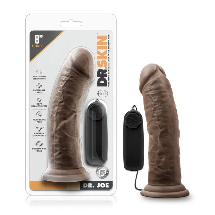 Female Sex Toys | Blush Novelties Dr. Skin - Dr. Joe - 8 Inch Vibrating Cock With Suction Cup - Chocolate Female Sex Toys | Blush Novelties Dr. Skin - Dr. Joe - 8 Inch Vibrating Cock With Suction Cup - Chocolate
