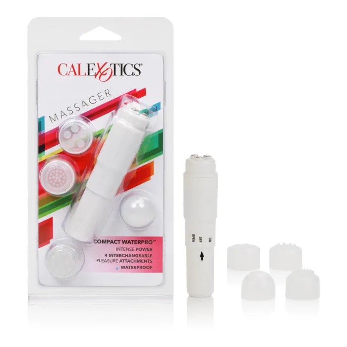 Female Sex Toys | CalExotics Compact Waterproof Personal Travel Massager With 4 Tips - White Female Sex Toys | CalExotics Compact Waterproof Personal Travel Massager With 4 Tips - White
