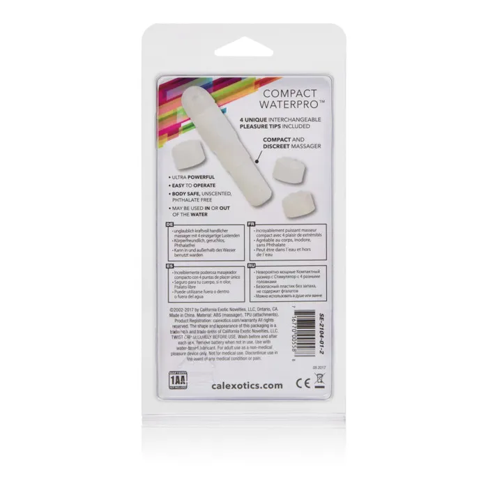 Female Sex Toys | CalExotics Compact Waterproof Personal Travel Massager With 4 Tips - White Female Sex Toys | CalExotics Compact Waterproof Personal Travel Massager With 4 Tips - White