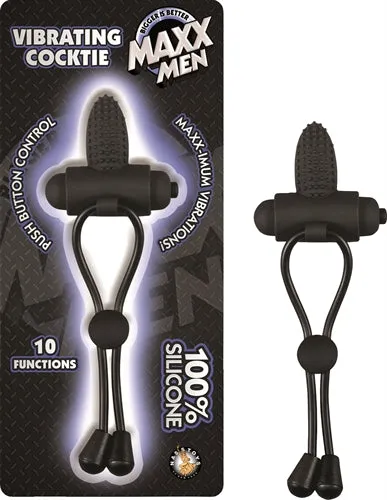 Female Sex Toys Maxx Men Vibrating Cocktie Black Nasstoys