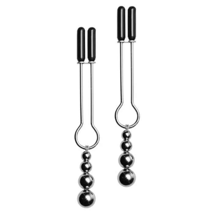 Female Sex Toys XR Brands Master Series Adorn Triple Bead Nipple Clamp Set