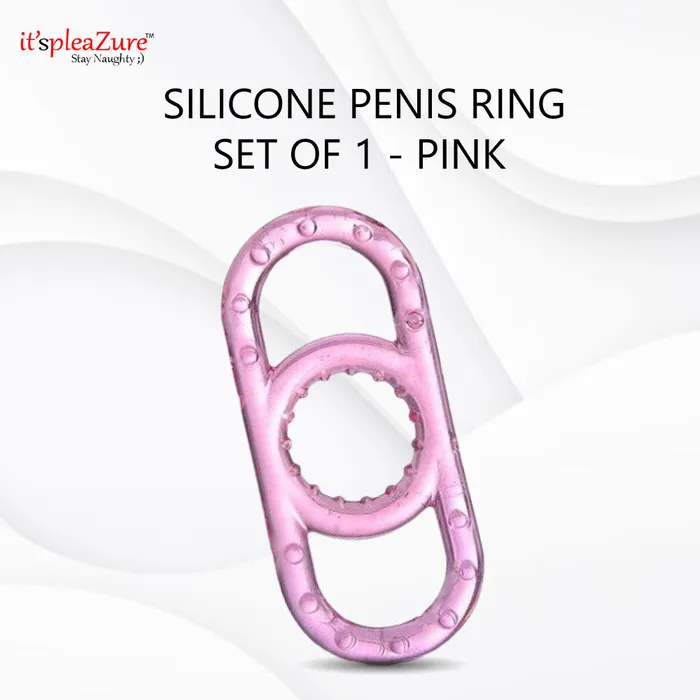 ItspleaZure Male Sex Toys Itspleazure Silicone Penis Ring Set of 1 Pink