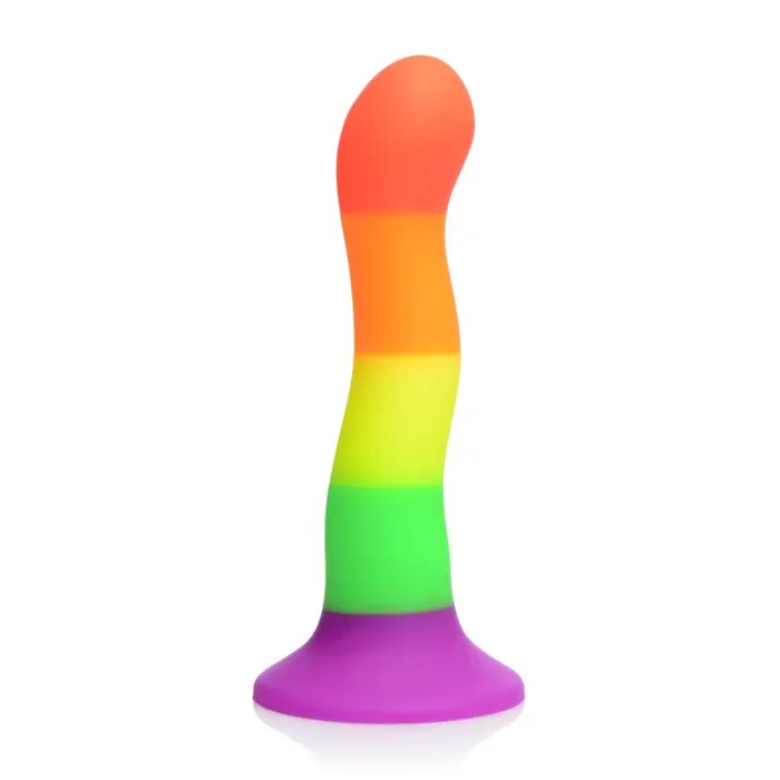 Strap-U Proud - Rainbow 18.3 cm Strap-On - AG245 | XR Brands Female Sex Toys Strap-U Proud - Rainbow 18.3 cm Strap-On - AG245 | XR Brands Female Sex Toys
