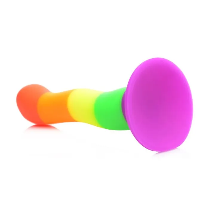 Strap-U Proud - Rainbow 18.3 cm Strap-On - AG245 | XR Brands Female Sex Toys Strap-U Proud - Rainbow 18.3 cm Strap-On - AG245 | XR Brands Female Sex Toys