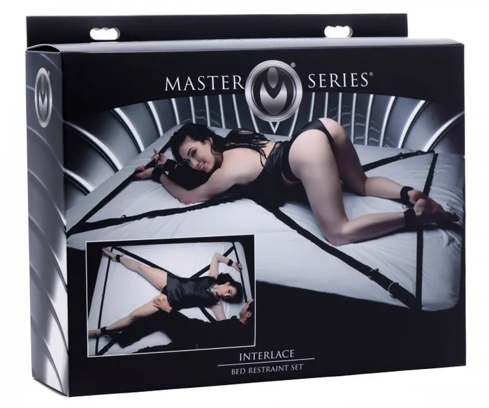 XR Brands Master Series Interlace Bed Restraint Set Male Sex Toys