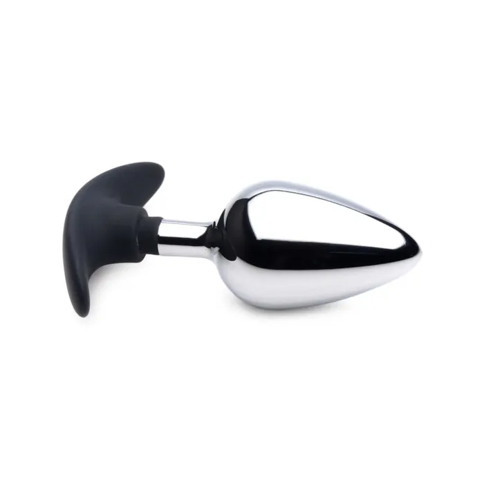 XR Brands Master Series Male Sex Toys | Dark Invader Metal and Silicone Anal Plug - Large XR Brands Master Series Male Sex Toys | Dark Invader Metal and Silicone Anal Plug - Large