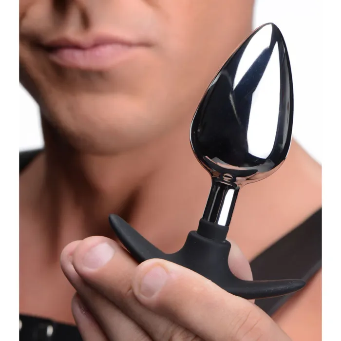 XR Brands Master Series Male Sex Toys | Dark Invader Metal and Silicone Anal Plug - Large XR Brands Master Series Male Sex Toys | Dark Invader Metal and Silicone Anal Plug - Large