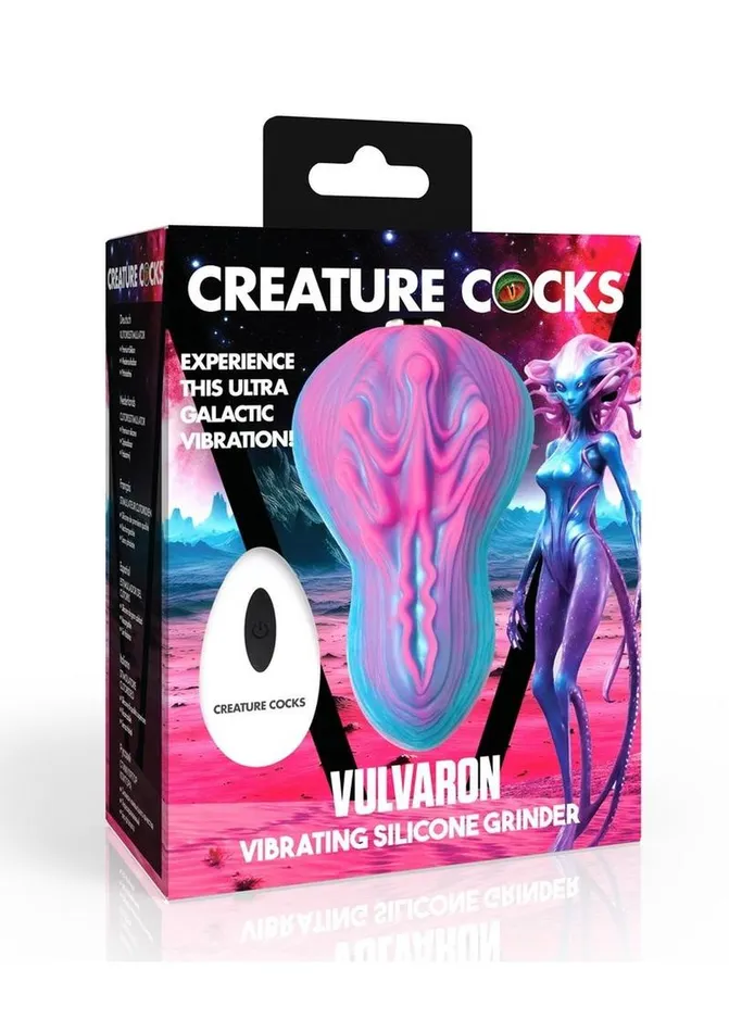 Creature Cocks Vulvaron Rechargeable Silicone Grinder Vibrator with Remote Creature Cocks Female Sex Toys