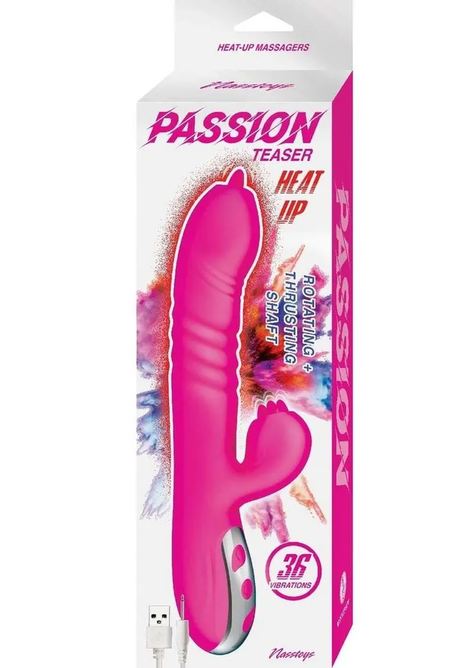 Female Sex Toys Nasstoys Passion Teaser Heat Up Rechargeable Silicone Rabbit Vibrator