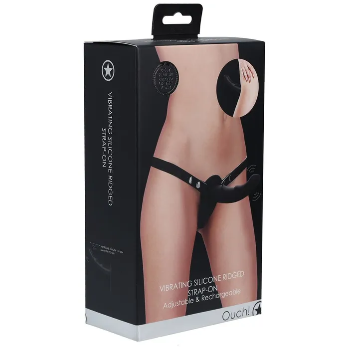 Female Sex Toys Shots Toys OUCH Vibrating Silicone Ridged StrapOn Black USB Rechargeable Female Sex Toys Shots Toys OUCH Vibrating Silicone Ridged StrapOn Black USB Rechargeable