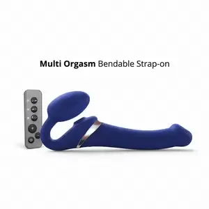 Female Sex Toys StrapOnMe MultiOrgasm StrapOn Dildo with Licking Tongue and Vibration