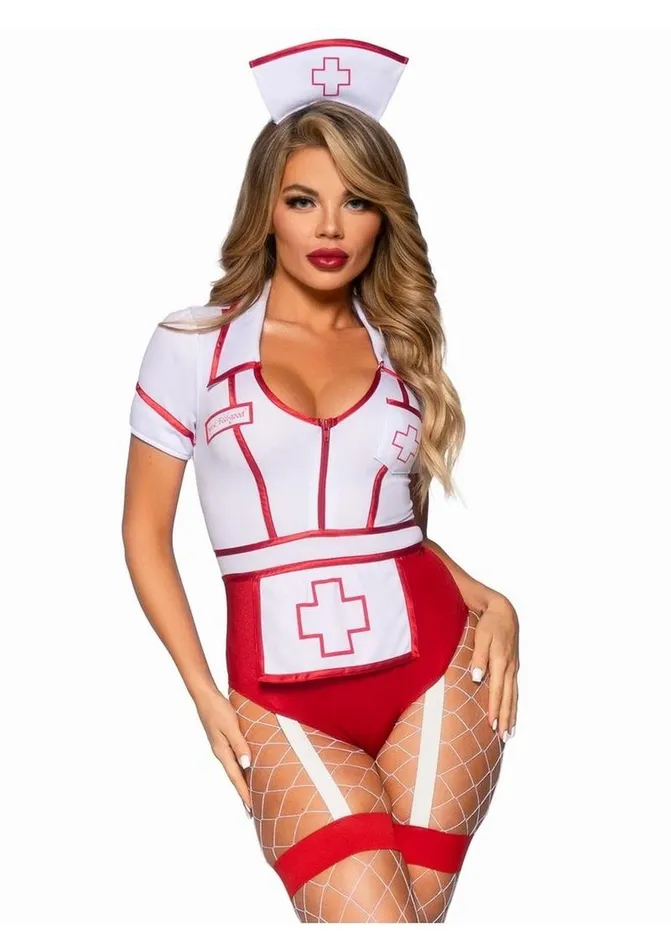 Male Sex Toys Leg Avenue Leg Avenue Nurse Feelgood Snap Crotch Garter Bodysuit with Attached Apron and Hat Headband Male Sex Toys Leg Avenue Leg Avenue Nurse Feelgood Snap Crotch Garter Bodysuit with Attached Apron and Hat Headband