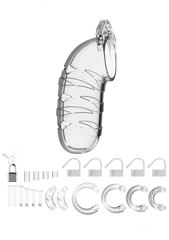 Model 05 Chastity 55 Cock Cage Transparent Shots ManCage Male Sex Toys