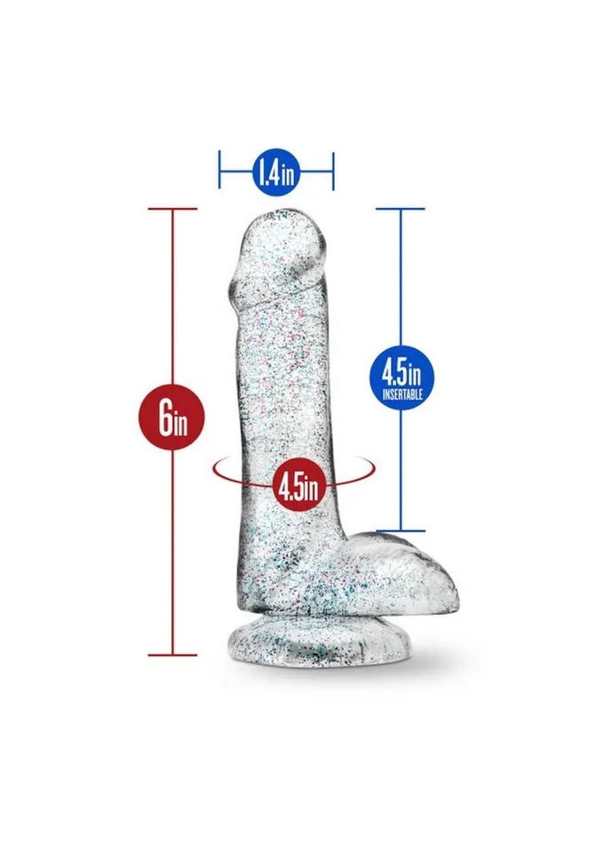 Naturally Yours Female Sex Toys Naturally Yours Glitter Dildo with Balls