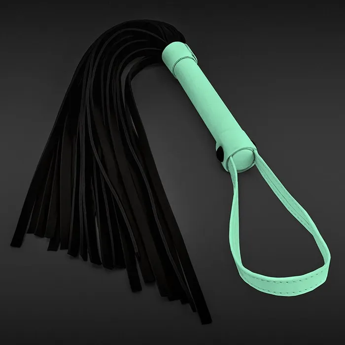 NS Novelties Female Sex Toys GLO Bondage Flogger Glow In Dark Whip