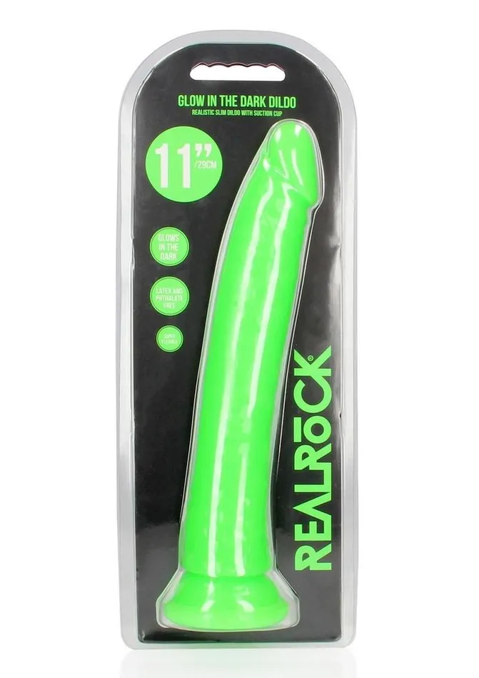 Real Rock Realrock Slim Glow In The Dark Dildo with Suction Cup Female Sex Toys