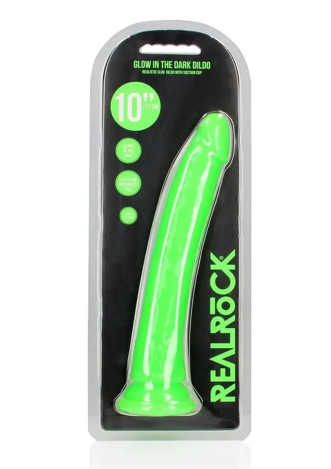 Real Rock Realrock Slim Glow In The Dark Dildo with Suction Cup Female Sex Toys