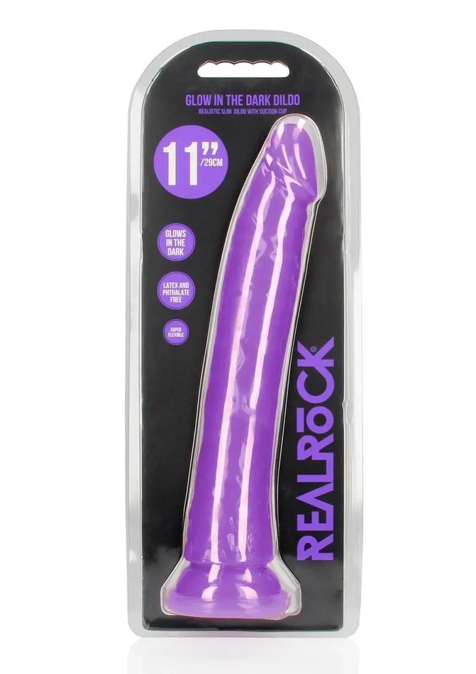 Real Rock Realrock Slim Glow In The Dark Dildo with Suction Cup Female Sex Toys