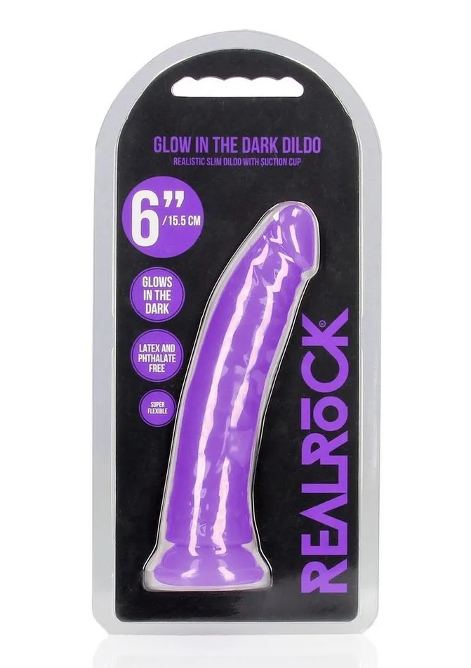 Real Rock Realrock Slim Glow In The Dark Dildo with Suction Cup Female Sex Toys
