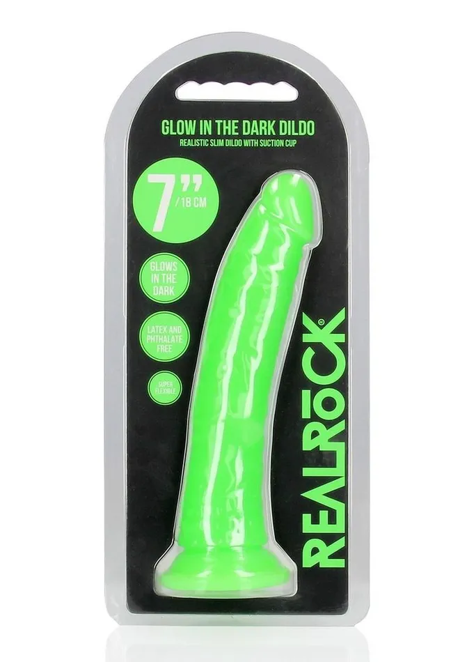 Real Rock Realrock Slim Glow In The Dark Dildo with Suction Cup Female Sex Toys