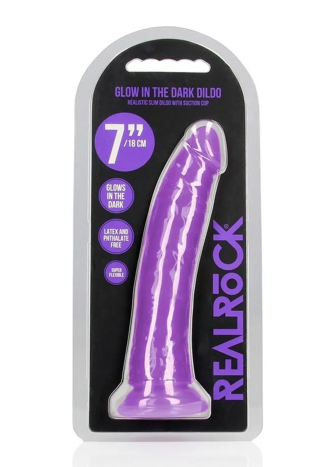 Real Rock Realrock Slim Glow In The Dark Dildo with Suction Cup Female Sex Toys
