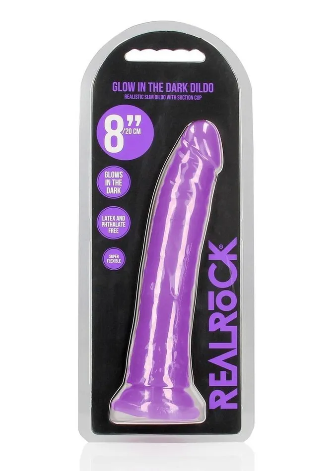 Real Rock Realrock Slim Glow In The Dark Dildo with Suction Cup Female Sex Toys