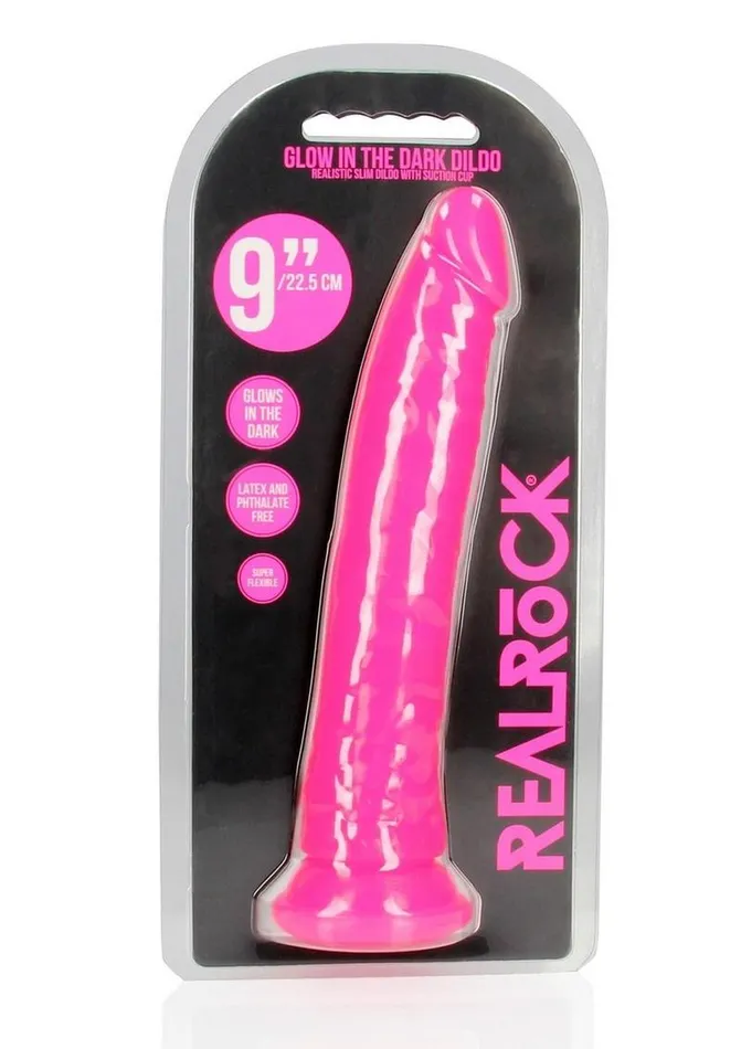 Real Rock Realrock Slim Glow In The Dark Dildo with Suction Cup Female Sex Toys