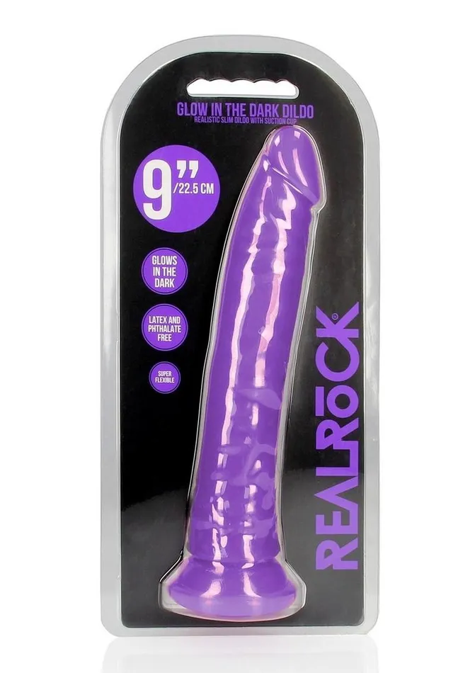 Real Rock Realrock Slim Glow In The Dark Dildo with Suction Cup Female Sex Toys