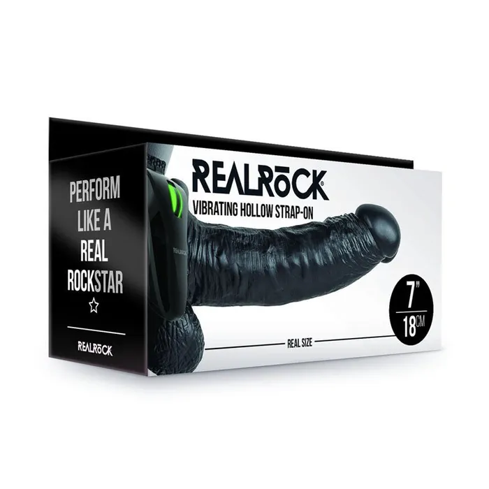 REALROCK Vibrating Hollow Strapon Balls 18cm Black Black 18 cm Vibrating Hollow StrapOn Shots Toys Female Sex Toys REALROCK Vibrating Hollow Strapon Balls 18cm Black Black 18 cm Vibrating Hollow StrapOn Shots Toys Female Sex Toys