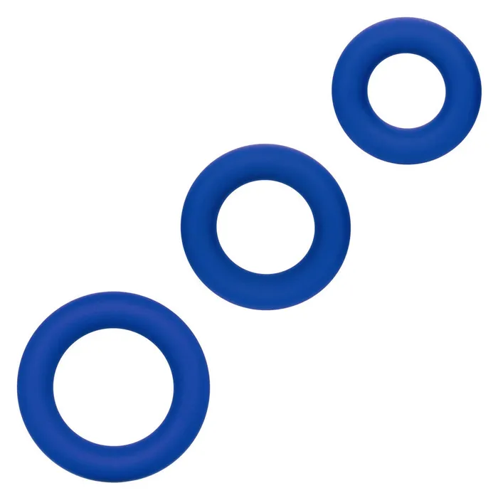 Admiral Universal Cock Ring Set Blue 3 Pieces CalExotics Male Sex Toys