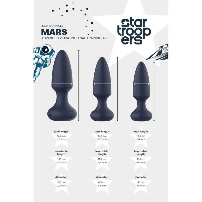 Dream Toys Male Sex Toys Startroopers Mars Advanced Vibrating Anal Plug Training Kit Dream Toys Male Sex Toys Startroopers Mars Advanced Vibrating Anal Plug Training Kit