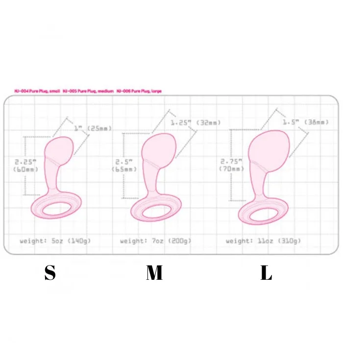 ENT Male Sex Toys Njoy Pure Stainless Steel Anal Plug Small