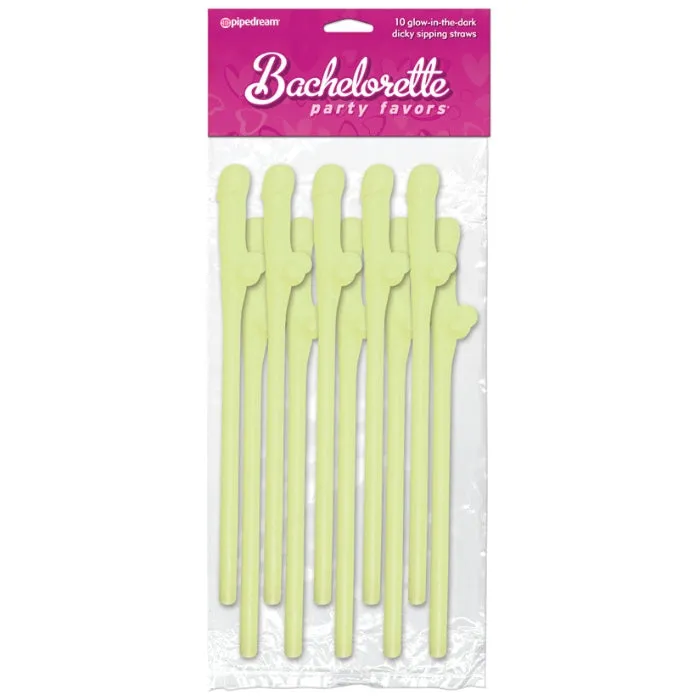 Female Sex Toys HOL Glow In The Dark Penis Straws 10
