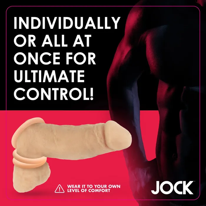 Jock Discreet Silicone Cock Ring Set 3 Pieces Curve Toys Male Sex Toys Jock Discreet Silicone Cock Ring Set 3 Pieces Curve Toys Male Sex Toys