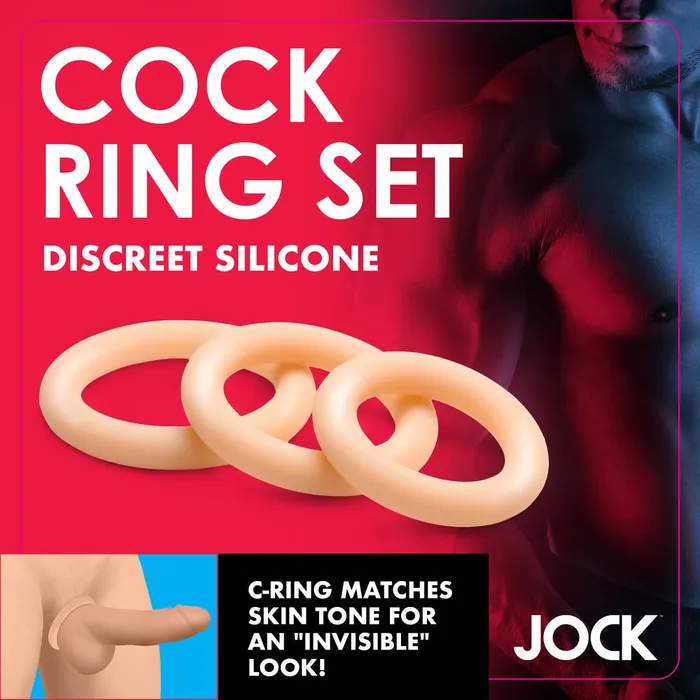 Jock Discreet Silicone Cock Ring Set 3 Pieces Curve Toys Male Sex Toys Jock Discreet Silicone Cock Ring Set 3 Pieces Curve Toys Male Sex Toys