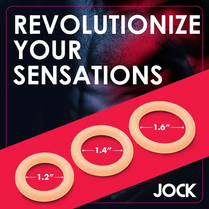 Jock Discreet Silicone Cock Ring Set 3 Pieces Curve Toys Male Sex Toys Jock Discreet Silicone Cock Ring Set 3 Pieces Curve Toys Male Sex Toys