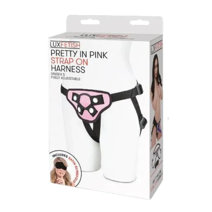 Lux Fetish Pretty In Pink Strap On Harness WIL Female Sex Toys