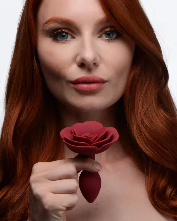 Male Sex Toys XR Brands Master Series Booty Bloom Silicone Rose Anal Plug