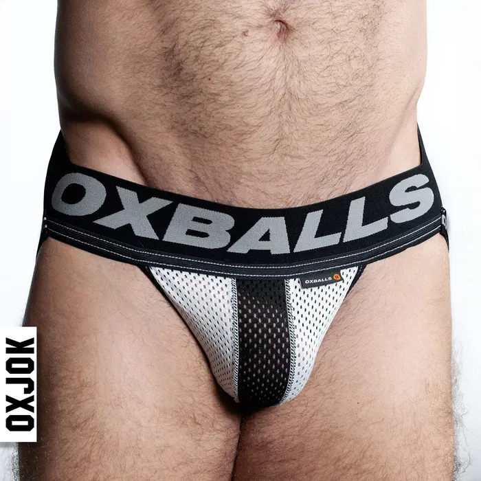 Airmesh Upthrust SliderStrap Jock Ice White Medium OXJok Female Sex Toys