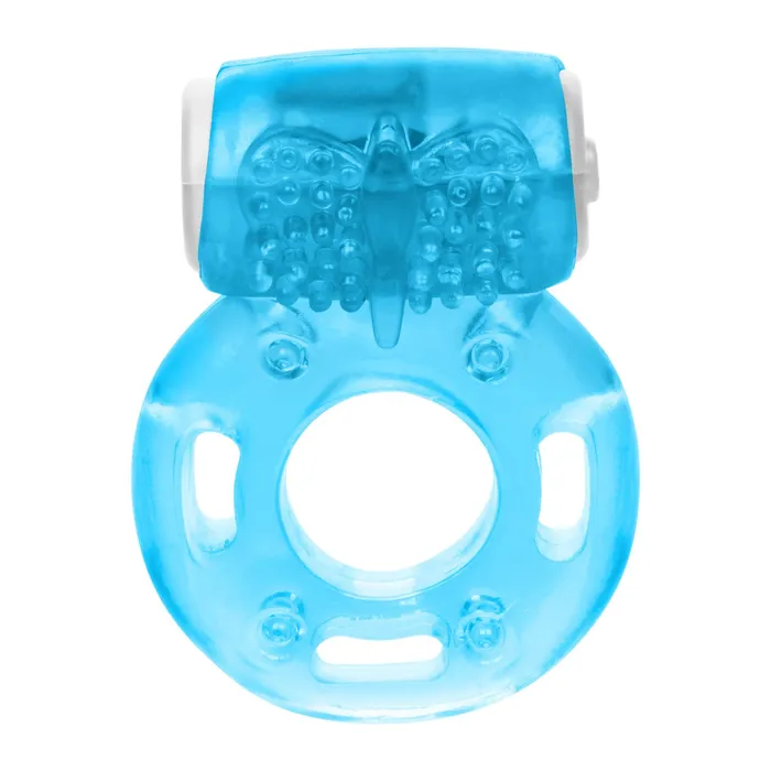 CalExotics Foil Pack Vibrating Ring Blue Male Sex Toys CalExotics Foil Pack Vibrating Ring Blue Male Sex Toys