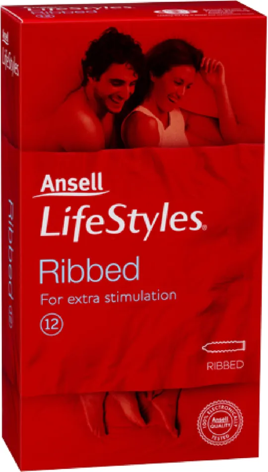 Ansell Female Sex Toys Ribbed 12s Condom Sex Adult Pleasure Orgasm