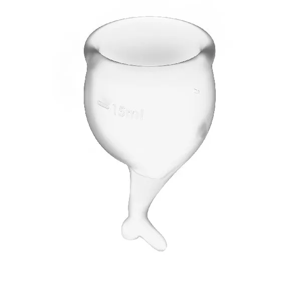 Male Sex Toys Satisfyer Feel Secure Menstrual Cup Transparent 2pcs