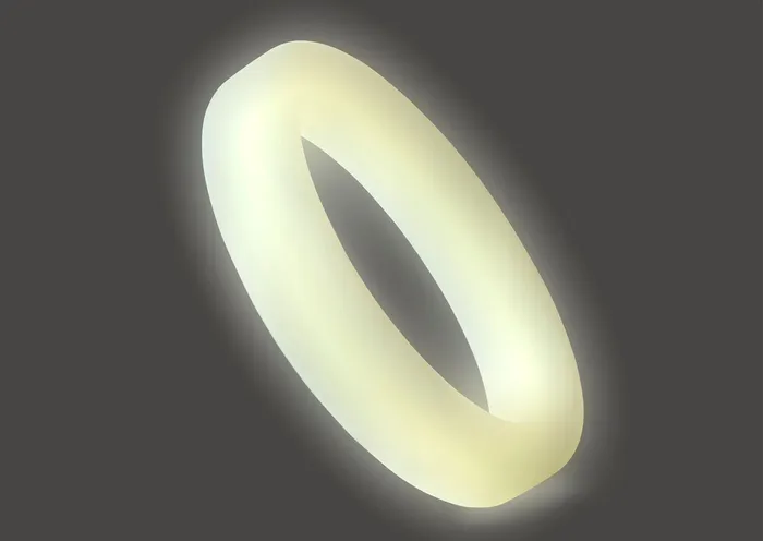 PerfectFit Male Sex Toys Classic Silicone Medium Stretch Penis Ring 36mm Glow In The Dark