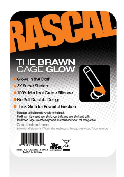 Rascal Male Sex Toys The Brawn Cage Glow Orange
