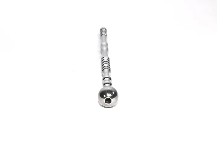 Touch of Fur Male Sex Toys Penis Plug Hollow Ribbed Stainless Steel with Detachable Ball