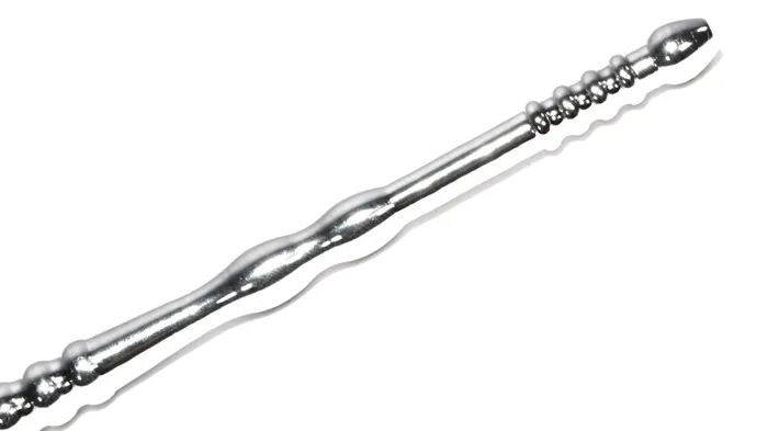 Touch of Fur Male Sex Toys Penis Plug Hollow Ribbed Stainless Steel with Detachable Ball