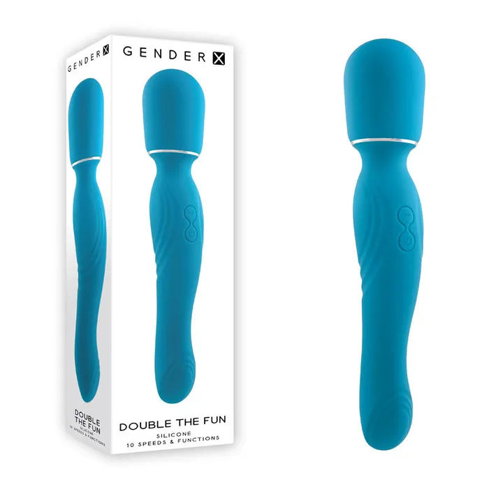 Gender X DOUBLE THE FUN 267 cm USB Rechargeable Dual Ended Vibrator Wand Gender X Female Sex Toys Gender X DOUBLE THE FUN 267 cm USB Rechargeable Dual Ended Vibrator Wand Gender X Female Sex Toys